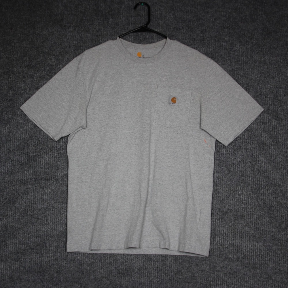 Carhartt Men's Gray Pocket T Shirt Size M Original Fit Work Utility